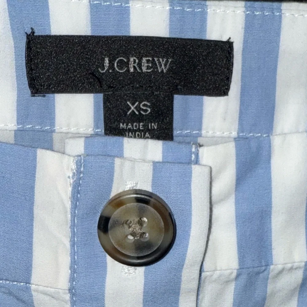 J crew striped cottage midi dress‎ with puff sleeves